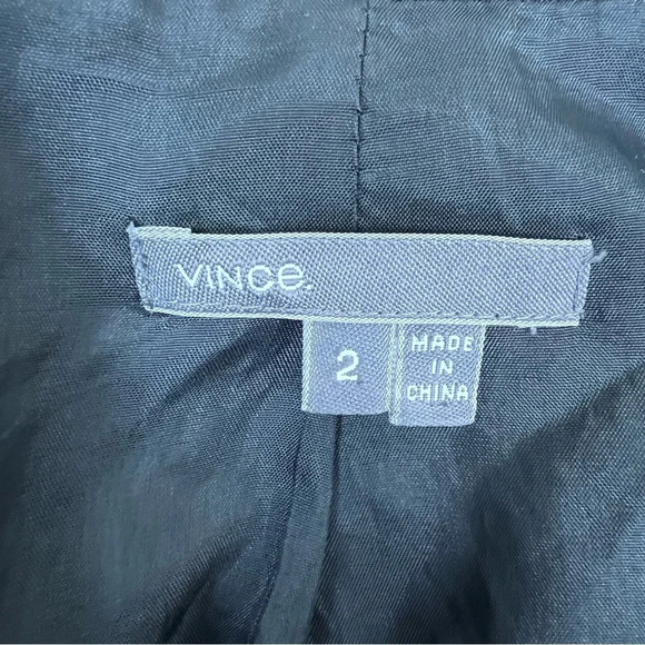 Vince Wool Button Front Blazer Jacket Black Size 2 - Picture 5 of 6